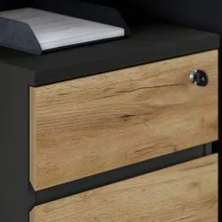 Germania Rollcontainer GW-Lissabon - Eiche Navarra Dekor / Graphit -Buromobel Verkaufe 1000353358 220520 040 DETAILS P000000001000353358