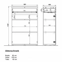 Germania Büroset GW-Lissabon XII (6-teilig) - Breite: 160 cm -Buromobel Verkaufe 1000353373 220520 502 SKETCH DETAILS P000000001000353373 sketch