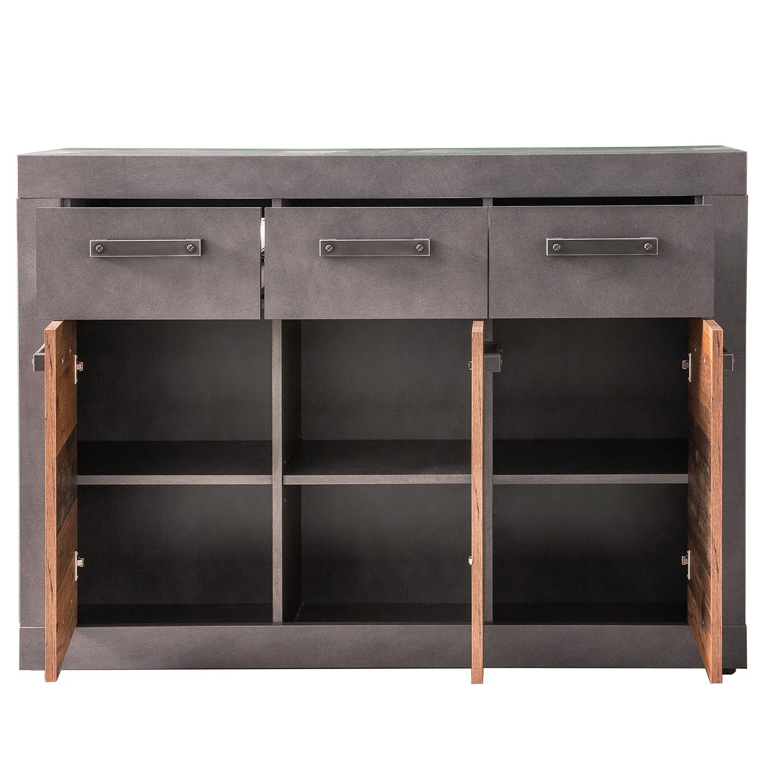 Trendteam Kommode Indy II - Altholz Dekor / Anthrazit 8 Trendteam Kommode Indy II - Altholz Dekor / Anthrazit – Bild 6