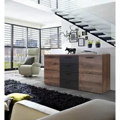 Loftscape Sideboard Uvero - Eiche Schwarz Dekor / Eiche Havanna Dekor -Buromobel Verkaufe 1000356700 220603 020 MOOD DETAILS P000000001000356700 mood