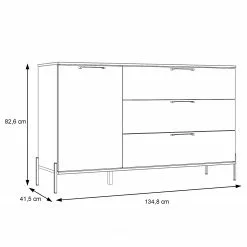 Loftscape Sideboard Ozora I - Hochglanz Weiß / Matt Weiß -Buromobel Verkaufe 1000356721 220603 500 SKETCH DETAILS P000000001000356721 sketch