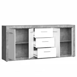 Loftscape Sideboard Solidus Par - Weiß / Beton Dekor -Buromobel Verkaufe 1000356727 220603 030 DETAILS P000000001000356727