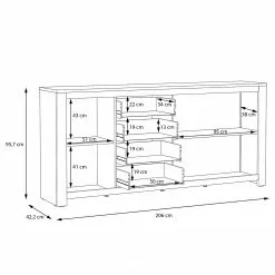 Loftscape Sideboard Verolme II - Eiche Dekor -Buromobel Verkaufe 1000356728 220603 501 SKETCH DETAILS P000000001000356728 sketch