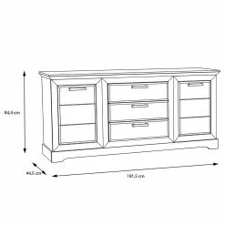 Ridgevalley Sideboard New Dessa I - Kiefer Weiß Dekor -Buromobel Verkaufe 1000357993 220616 500 SKETCH DETAILS P000000001000357993 sketch