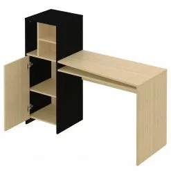 Temahome Schreibtisch-Kombination Mitch - Eiche Dekor / Schwarz -Buromobel Verkaufe 1000358886 220615 040 DETAILS P000000001000358886