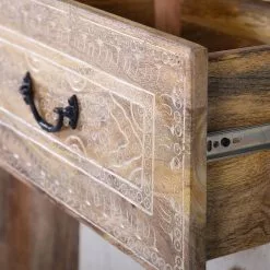 Red Living Sideboard Vallentuna - Mango massiv / Metall - Mango / Schwarz -Buromobel Verkaufe 1000359913 220621 050 DETAILS P000000001000359913