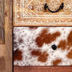 Red Living Sideboard Vallentuna - Mango massiv / Metall - Mango / Schwarz -Buromobel Verkaufe 1000359913 220621 055 DETAILS P000000001000359913