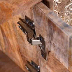 Red Living Sideboard Vallentuna - Mango massiv / Metall - Mango / Schwarz -Buromobel Verkaufe 1000359913 220621 060 DETAILS P000000001000359913