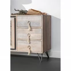 Ridgevalley Sideboard Lumby II - Mango massiv - Mango Hell / Grau -Buromobel Verkaufe 1000359923 220621 023 MOOD DETAILS P000000001000359923 mood