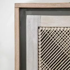 Ridgevalley Sideboard Lumby II - Mango massiv - Mango Hell / Grau -Buromobel Verkaufe 1000359923 220621 030 DETAILS P000000001000359923