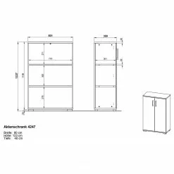 Germania Büroset GW-Profi 2.0 I (4-teilig) - Höhenverstellbar - Hellgrau -Buromobel Verkaufe 1000360356 220622 500 SKETCH DETAILS P000000001000360356 sketch