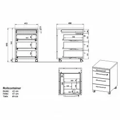 Germania Büroset GW-Agenda II (4-teilig) - Höhenverstellbar - Eiche Grandson Dekor -Buromobel Verkaufe 1000360372 220622 504 SKETCH DETAILS P000000001000360372 sketch