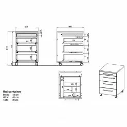 Germania Büroset GW-Agenda III (5-teilig) - Höhenverstellbar - Hellgrau -Buromobel Verkaufe 1000360374 220622 504 SKETCH DETAILS P000000001000360374 sketch