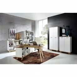 Germania Büroset Neston (5-teilig) - Weiß / Eiche Sanremo Dekor -Buromobel Verkaufe 1000360379 220622 021 MOOD DETAILS P000000001000360379 mood