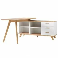 Germania Büroset Neston (5-teilig) - Weiß / Eiche Sanremo Dekor -Buromobel Verkaufe 1000360379 220622 032 DETAILS P000000001000360379