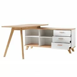 Germania Büroset Neston (5-teilig) - Weiß / Eiche Sanremo Dekor -Buromobel Verkaufe 1000360379 220622 033 DETAILS P000000001000360379