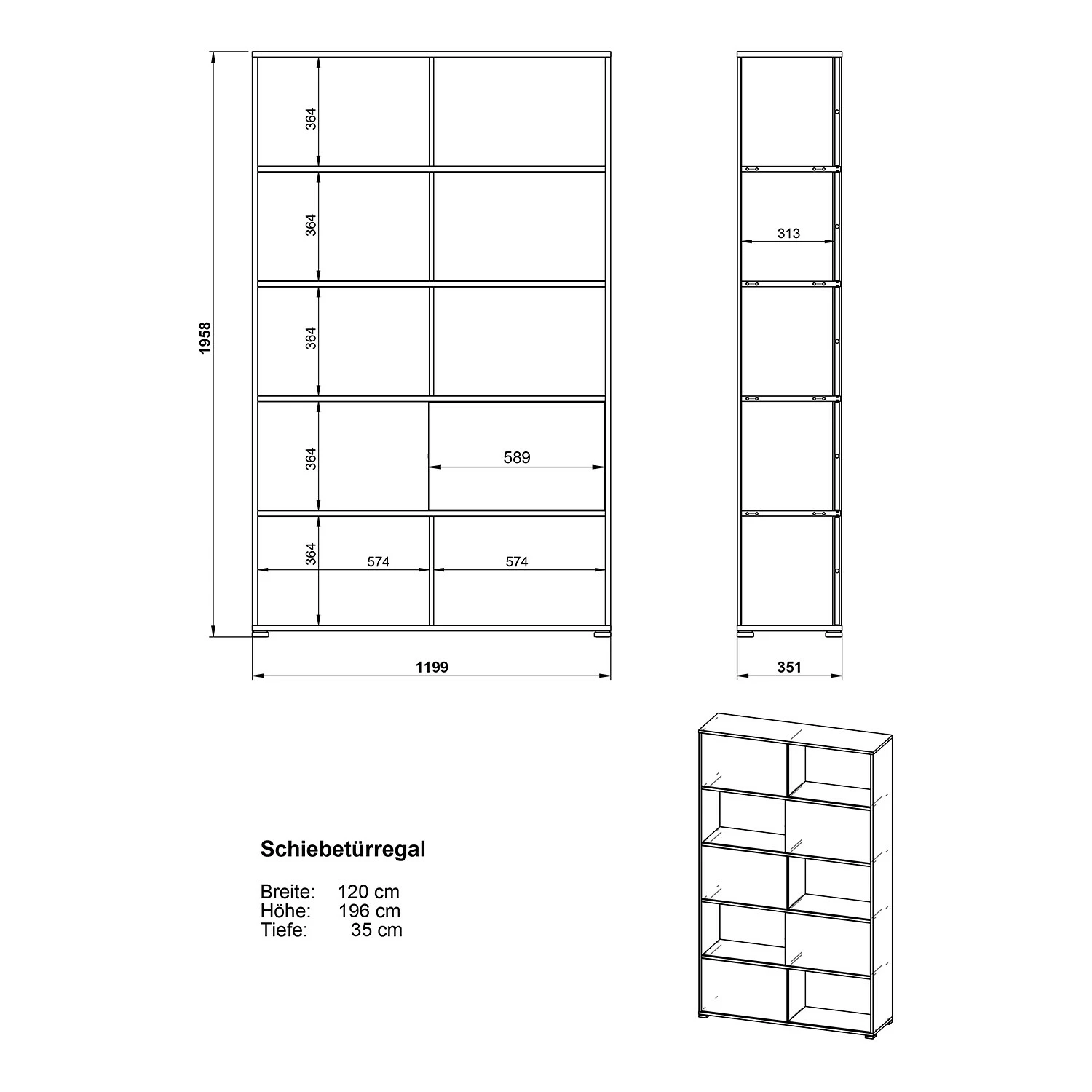 Germania Büroset Mingle I (2-teilig) - Weiß / Eiche Sonoma Dekor 12 Germania Büroset Mingle I (2-teilig) - Weiß / Eiche Sonoma Dekor – Bild 10