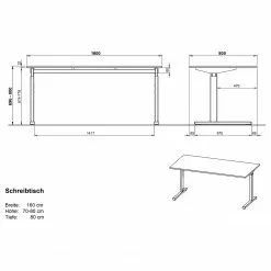 Germania Schreibtisch GW-Pasadena - Weiß -Buromobel Verkaufe 1000361801 220722 500 SKETCH DETAILS P000000001000361801 sketch