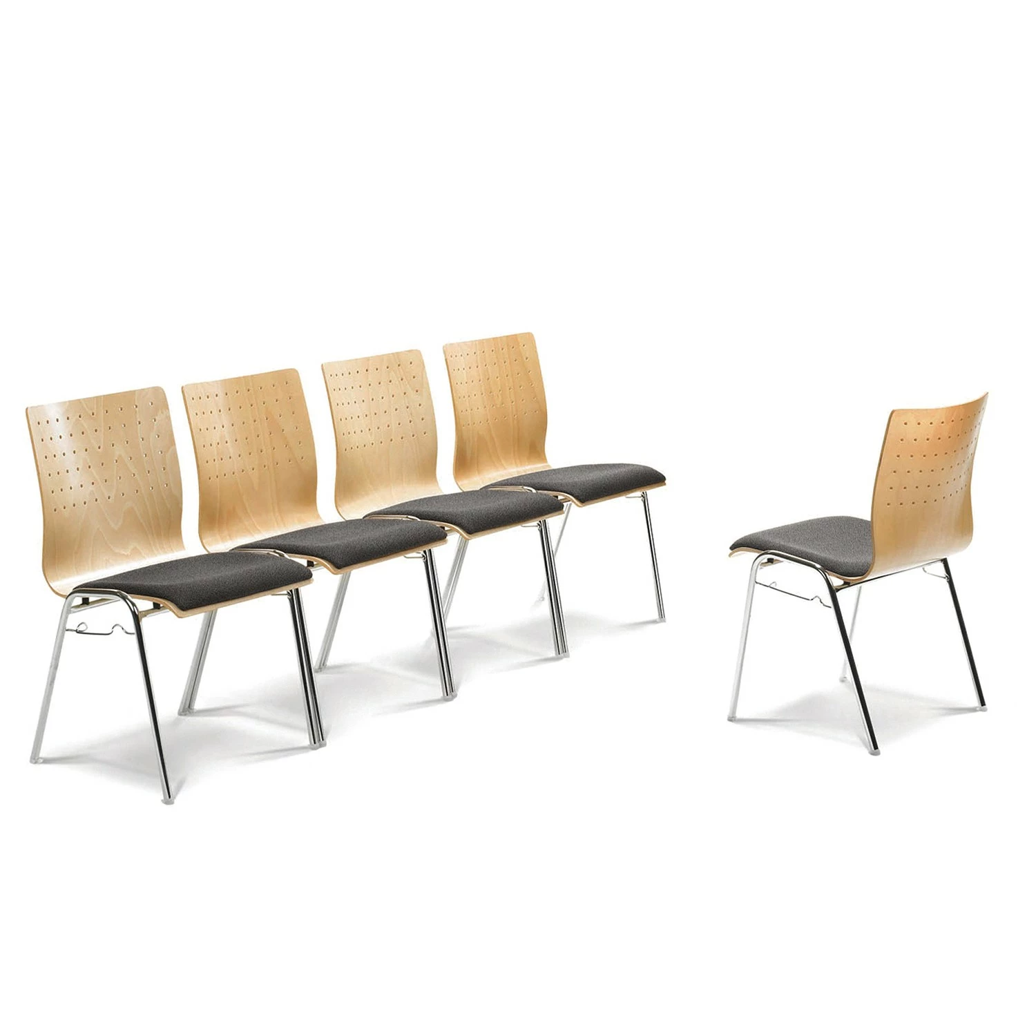 Mayer Sitzmöbel Besucherstuhl Gruppe 2118 - Anthrazit 4 Mayer Sitzmöbel Besucherstuhl Gruppe 2118 - Anthrazit – Bild 2