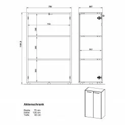 Germania Büroset GW-Pasadena IV - Graphit / Weiß -Buromobel Verkaufe 1000363829 220722 500 SKETCH DETAILS P000000001000363829 sketch
