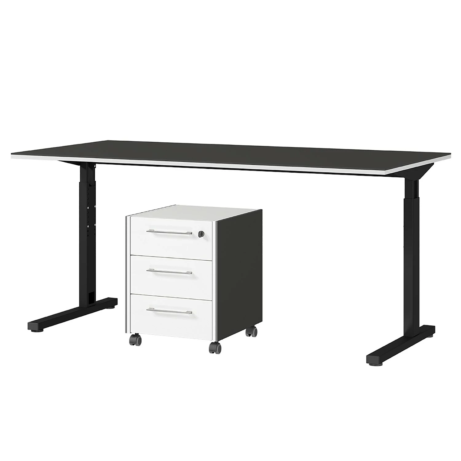 Germania Büroset GW-Pasadena - Graphit / Weiß 4 Germania Büroset GW-Pasadena - Graphit / Weiß – Bild 2