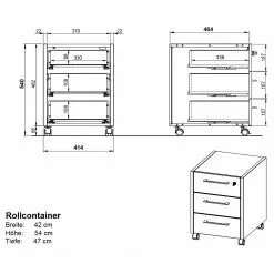 Germania Büroset GW-Pasadena - Graphit / Weiß 16 Germania Büroset GW-Pasadena - Graphit / Weiß -Buromobel Verkaufe 1000363830 220722 500 SKETCH DETAILS P000000001000363830 sketch
