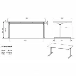 Germania Büroset GW-Pasadena V - Graphit / Weiß -Buromobel Verkaufe 1000363838 220722 500 SKETCH DETAILS P000000001000363838 sketch