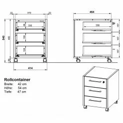 Germania Büroset GW-Pasadena V - Graphit / Weiß -Buromobel Verkaufe 1000363838 220722 501 SKETCH DETAILS P000000001000363838 sketch