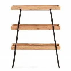 Red Living Regal Beitbridge I - Akazie massiv / Metall - Akazie / Schwarz -Buromobel Verkaufe 1000363959 220714 030 DETAILS P000000001000363959