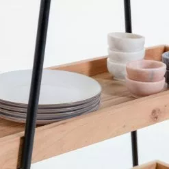 Red Living Regal Beitbridge I - Akazie massiv / Metall - Akazie / Schwarz -Buromobel Verkaufe 1000363959 220714 045 DETAILS P000000001000363959