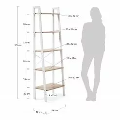 Norrwood Regal Kalahari - Stahl - Eiche Dekor / Weiß -Buromobel Verkaufe 1000363962 220714 500 SKETCH DETAILS P000000001000363962 sketch