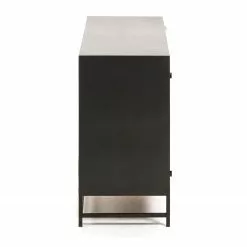 Red Living Sideboard Kisumu - Wiener Geflecht / Eisen - Braun / Schwarz -Buromobel Verkaufe 1000363968 220714 045 DETAILS P000000001000363968