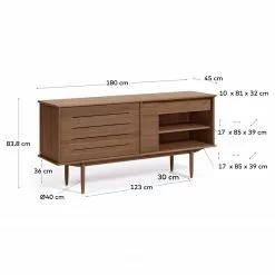 Naturoo Sideboard Chipata - Walnuss teilmassiv -Buromobel Verkaufe 1000363971 220714 500 SKETCH DETAILS P000000001000363971 sketch