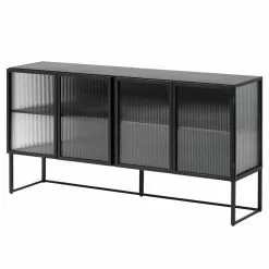 Loftscape Sideboard Tete - Glas / Metall - Schwarz