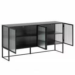 Loftscape Sideboard Tete - Glas / Metall - Schwarz -Buromobel Verkaufe 1000363985 220714 030 DETAILS P000000001000363985