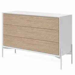 Norrwood Sideboard Maredale II - Esche teilmassiv - Esche / Weiß