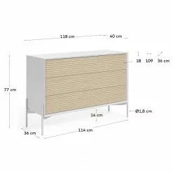 Norrwood Sideboard Maredale II - Esche teilmassiv - Esche / Weiß -Buromobel Verkaufe 1000364002 220714 500 SKETCH DETAILS P000000001000364002 sketch