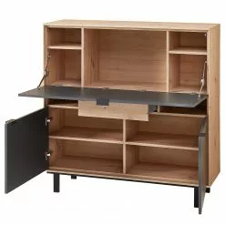 Fashion For Home Sekretär Leox - Graphit / Eiche Artisan Dekor -Buromobel Verkaufe 1000364254 220719 035 DETAILS P000000001000364254