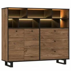 Red Living Sideboard Trylith II - Eiche Rustikal Dekor / Schwarz -Buromobel Verkaufe 1000364623 220719 050 DETAILS P000000001000364623