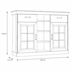 Ridgevalley Sideboard Boolamore II - Eiche Dekor -Buromobel Verkaufe 1000364895 220722 500 SKETCH DETAILS P000000001000364895 sketch