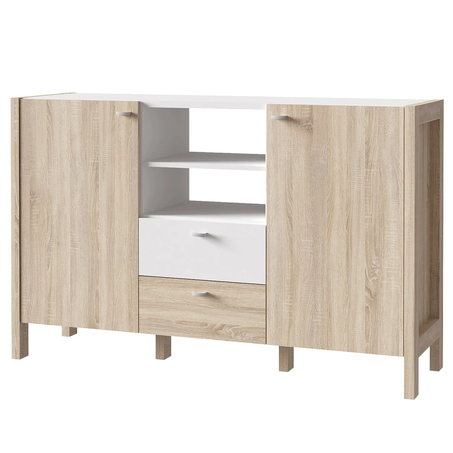 Loftscape Sideboard Thurles I - Eiche Sonoma Dekor / Weiß 3 Loftscape Sideboard Thurles I - Eiche Sonoma Dekor / Weiß