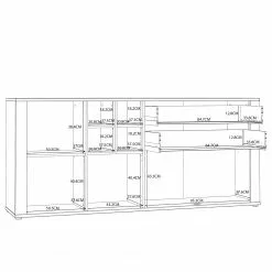 Loftscape Sideboard Millquarter - Weiß / Eiche Hell Dekor -Buromobel Verkaufe 1000364914 220722 501 SKETCH DETAILS P000000001000364914 sketch