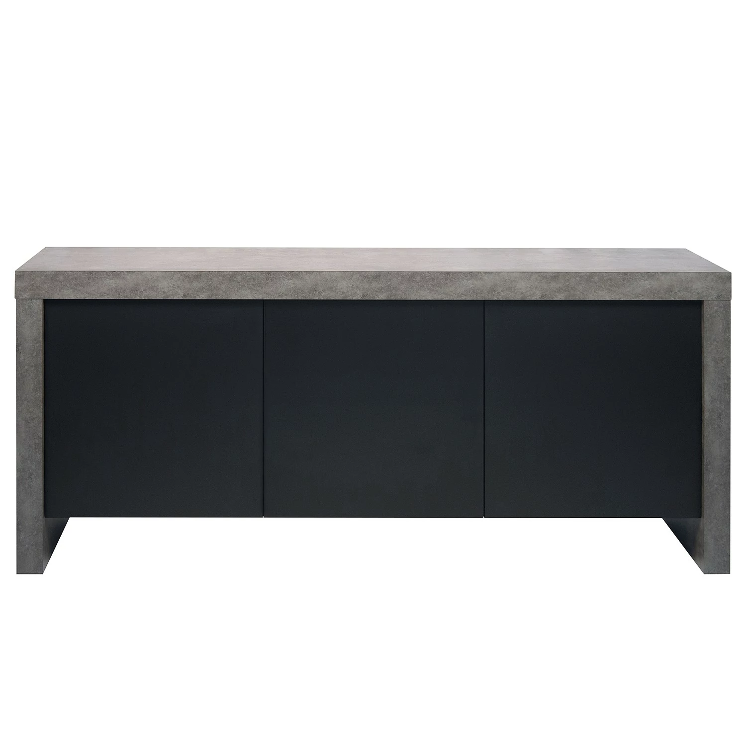 Temahome Sideboard Kobe II - Schwarz / Beton Dekor 7 Temahome Sideboard Kobe II - Schwarz / Beton Dekor – Bild 5