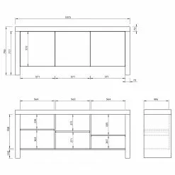 Temahome Sideboard Kobe II - Schwarz / Beton Dekor 19 Temahome Sideboard Kobe II - Schwarz / Beton Dekor -Buromobel Verkaufe 1000366639 220906 501 SKETCH DETAILS P000000001000366639 sketch