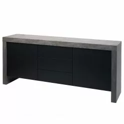 Temahome Sideboard Kobe I - Schwarz / Beton Dekor