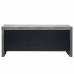 Temahome Sideboard Kobe I - Schwarz / Beton Dekor -Buromobel Verkaufe 1000366655 220906 030 DETAILS P000000001000366655