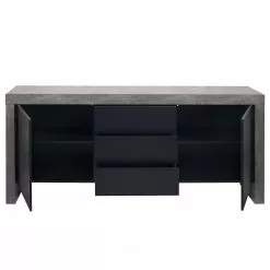 Temahome Sideboard Kobe I - Schwarz / Beton Dekor -Buromobel Verkaufe 1000366655 220906 040 DETAILS P000000001000366655