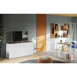 Temahome Sideboard Join IV - Weiß / Nussbaum -Buromobel Verkaufe 1000366692 220906 021 MOOD DETAILS P000000001000366692 mood