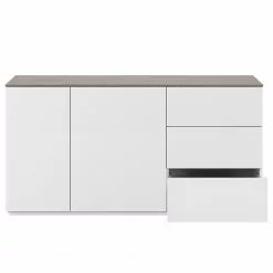 Temahome Sideboard Join IV - Weiß / Nussbaum -Buromobel Verkaufe 1000366692 220906 030 DETAILS P000000001000366692