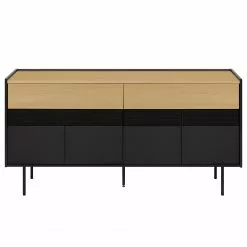 Temahome Sideboard Radio - Echtholzfurnier - Schwarz / Eiche -Buromobel Verkaufe 1000366695 220906 030 DETAILS P000000001000366695